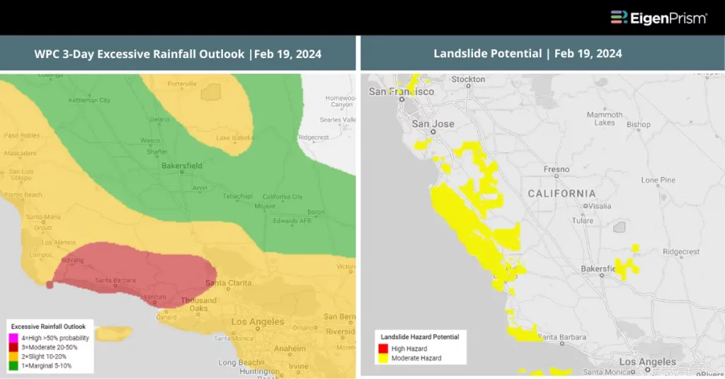 Imminent Flood Risks in California as New Atmospheric River Gets Nearby